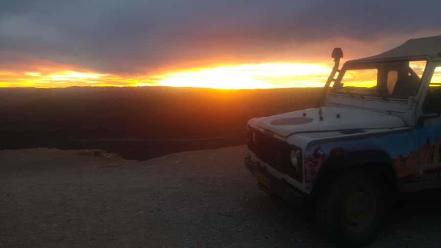 Eilat Mountains: Sunset Jeep Adventure to Mount Joash - A sunset route through three desert wadis
