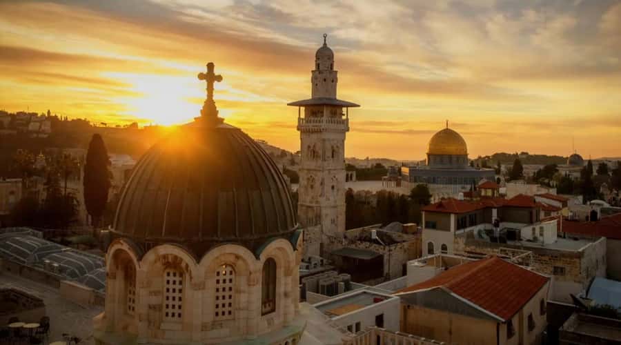 From Jerusalem: Origins of Christ in Jerusalem Day Tour - Dominus Flevit and the view toward the Old City