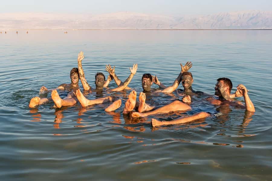 From Tel Aviv: Full-Day Dead Sea Relaxation Tour - The Inn of the Good Samaritan and the view toward Jericho