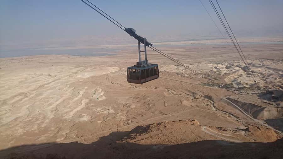 Massada and the Dead Sea in Russian - The required funicular and what the added cost means